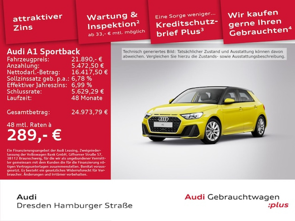 Audi A1 Sportback S-Tronic 25 TFSI