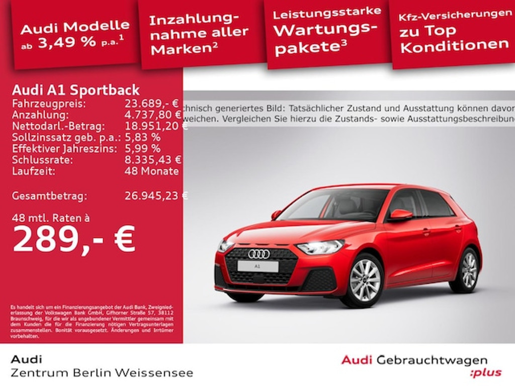 Audi A1 Sportback S-Tronic 35 TFSI