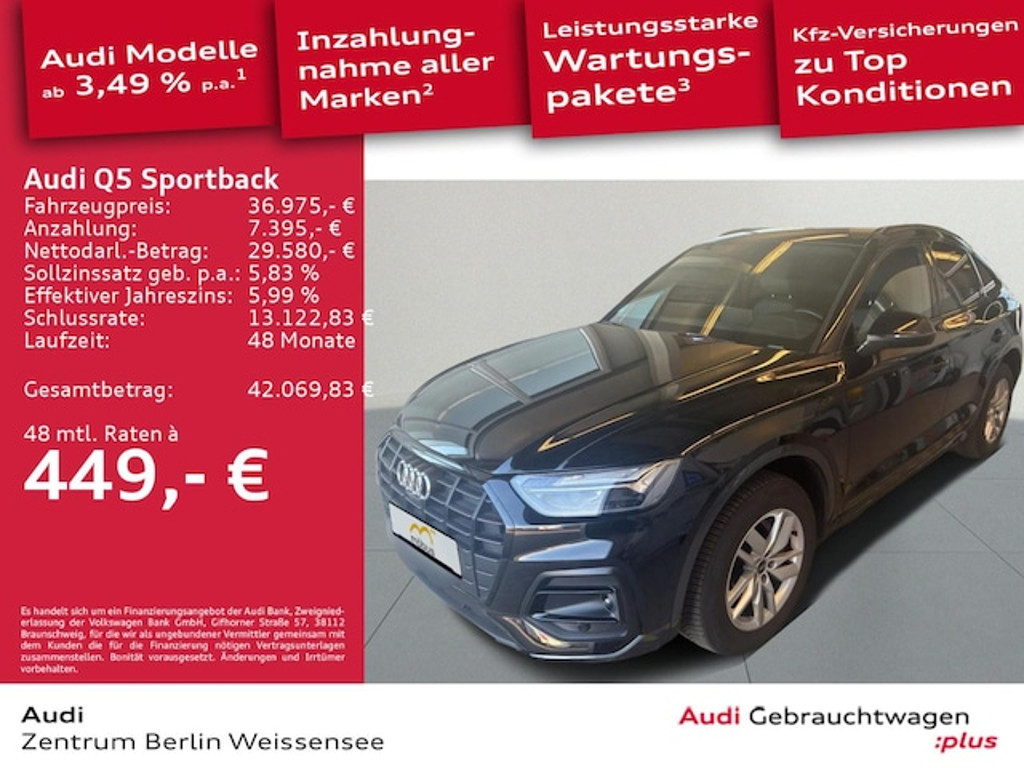 Audi Q5 Sportback Quattro S-Tronic 40 TDI