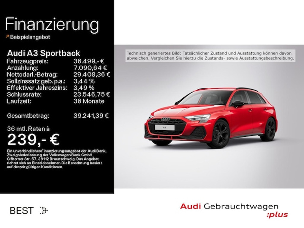 Audi A3 Sportback S-Line S-Tronic 30 TFSI