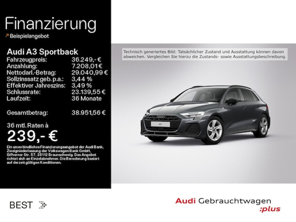 Audi A3 Sportback S-Line S-Tronic 30 TFSI