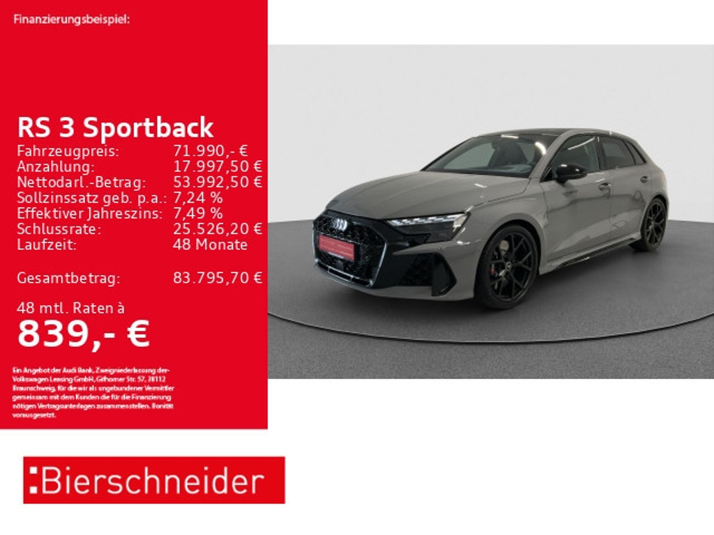 Audi RS3 Sportback Quattro S-Tronic