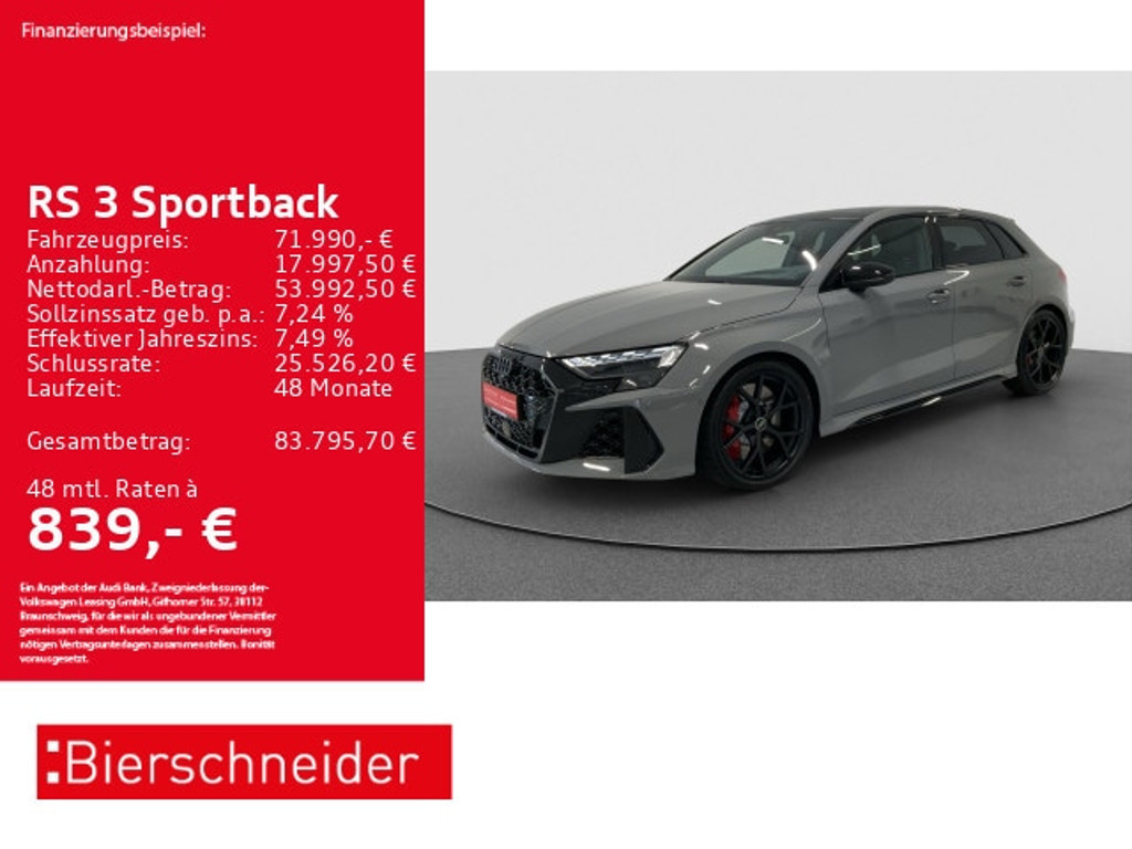 Audi RS3 Sportback Quattro S-Tronic