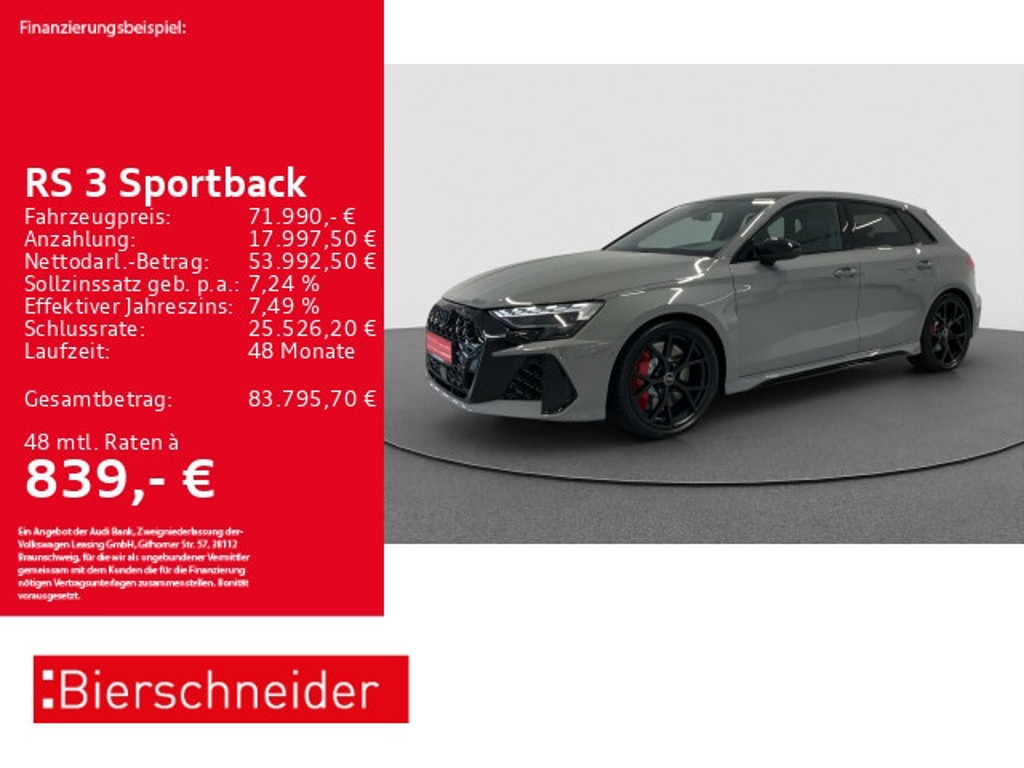 Audi RS3 Sportback Quattro S-Tronic