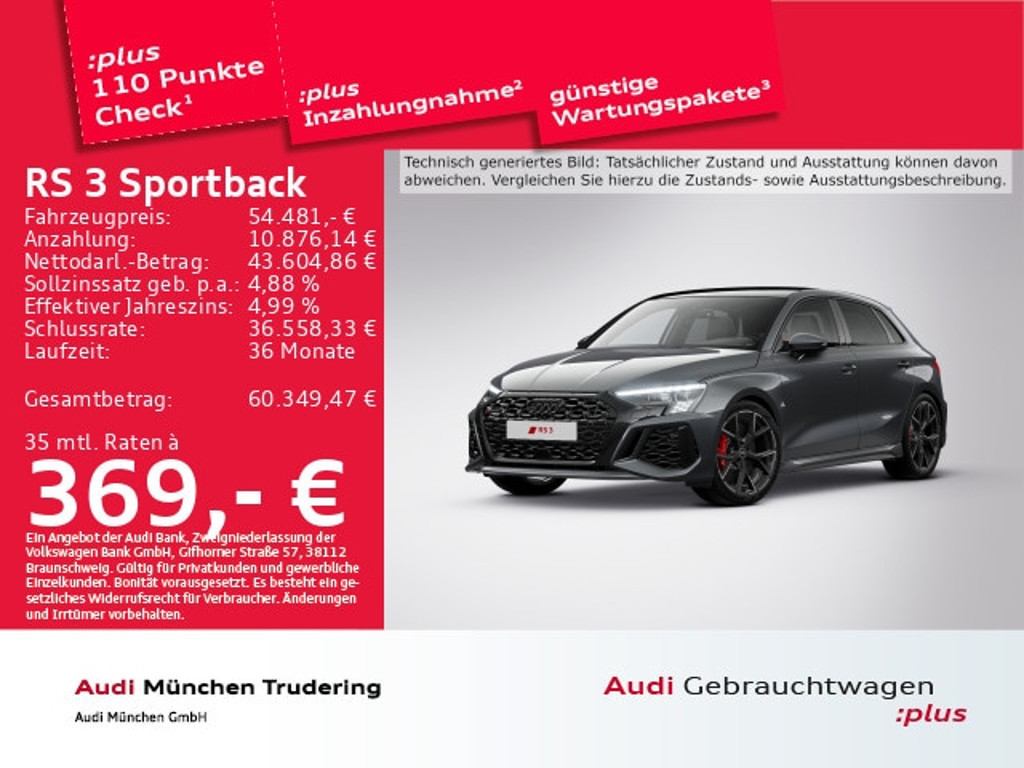 Audi RS3 Sportback Quattro S-Tronic