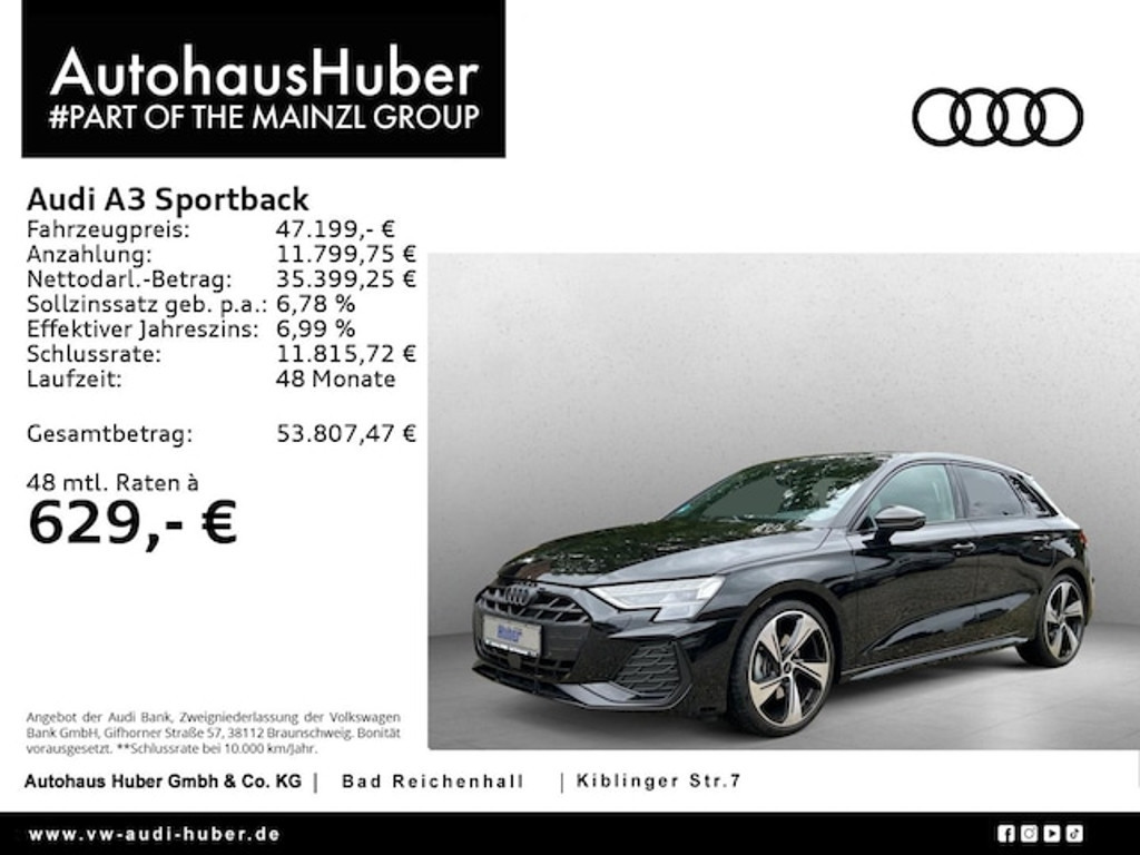Audi A3 Sportback S-Line S-Tronic 35 TFSI