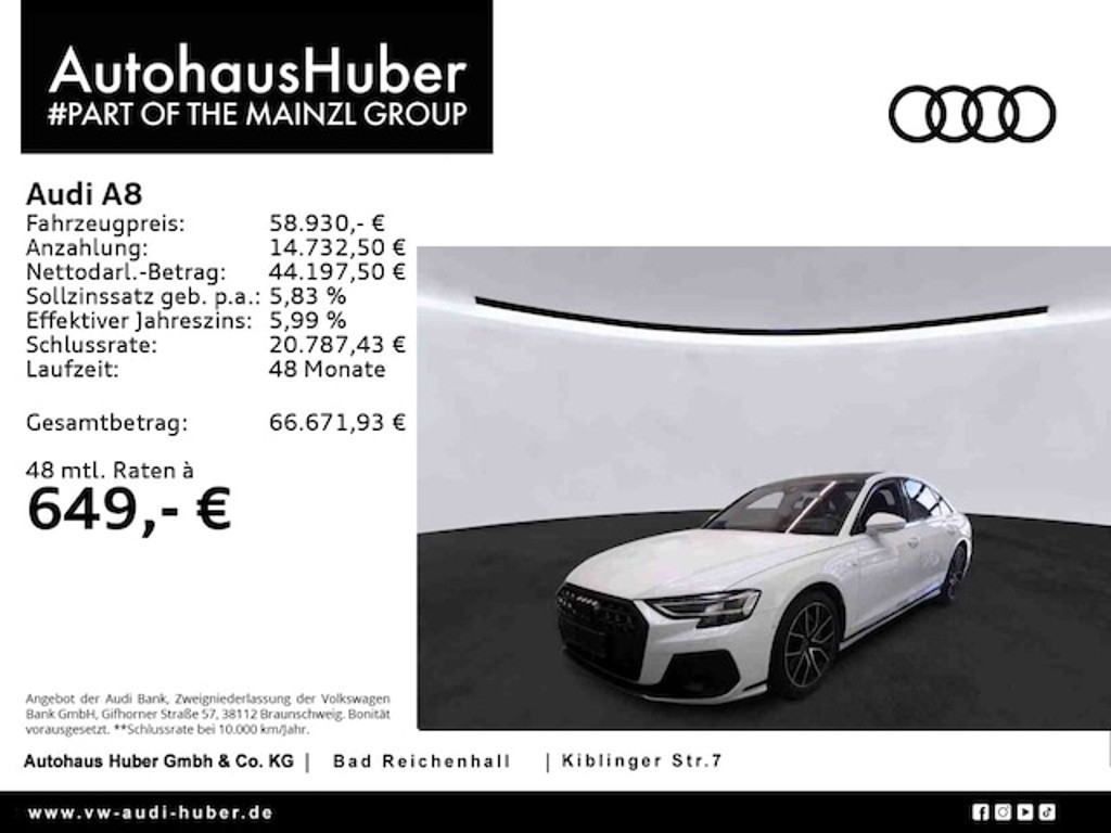 Audi A8 Quattro 55 TFSI