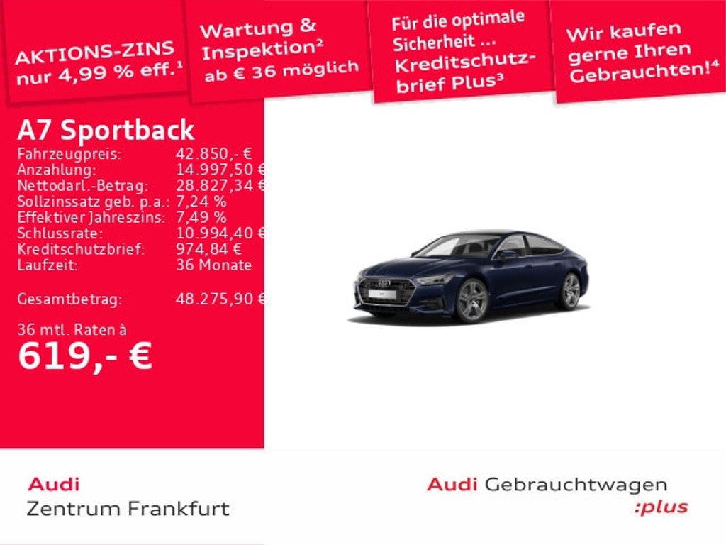 Audi A7 Sportback Quattro S-Tronic 55 TFSI
