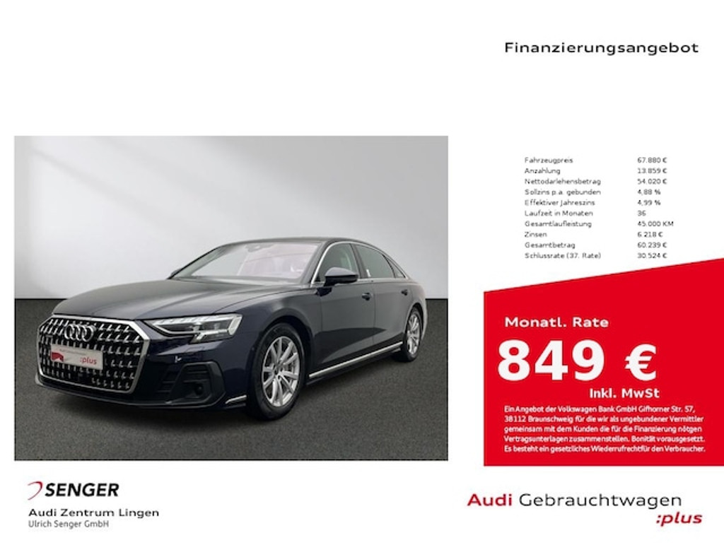 Audi A8 Quattro Lang 50 TDI