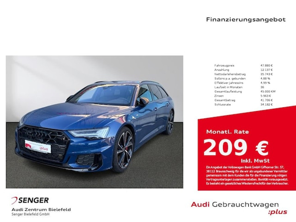 Audi A6 Avant Quattro S-Line S-Tronic Hybride 55 TFSI