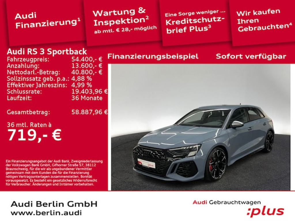 Audi RS3 Sportback Quattro S-Tronic