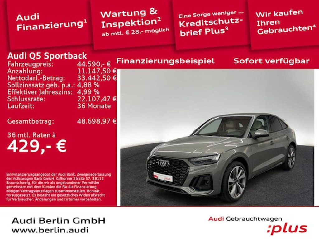 Audi Q5 Sportback Quattro S-Tronic 45 TFSI