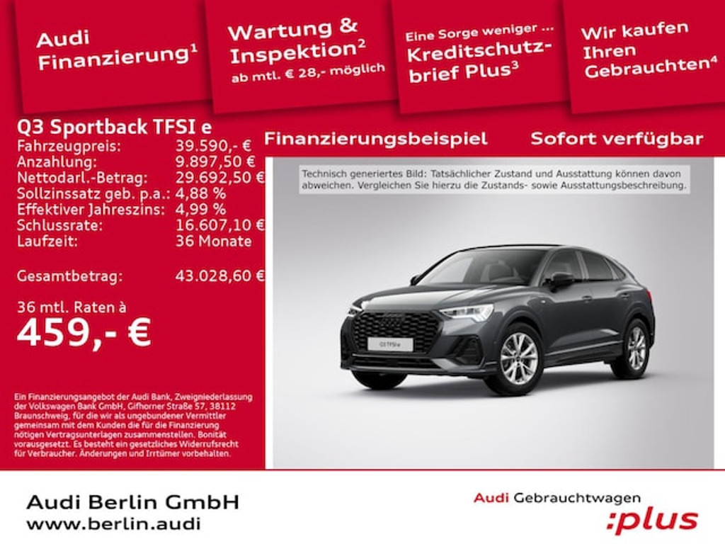 Audi Q3 Sportback S-Line S-Tronic Hybride 45 TFSI