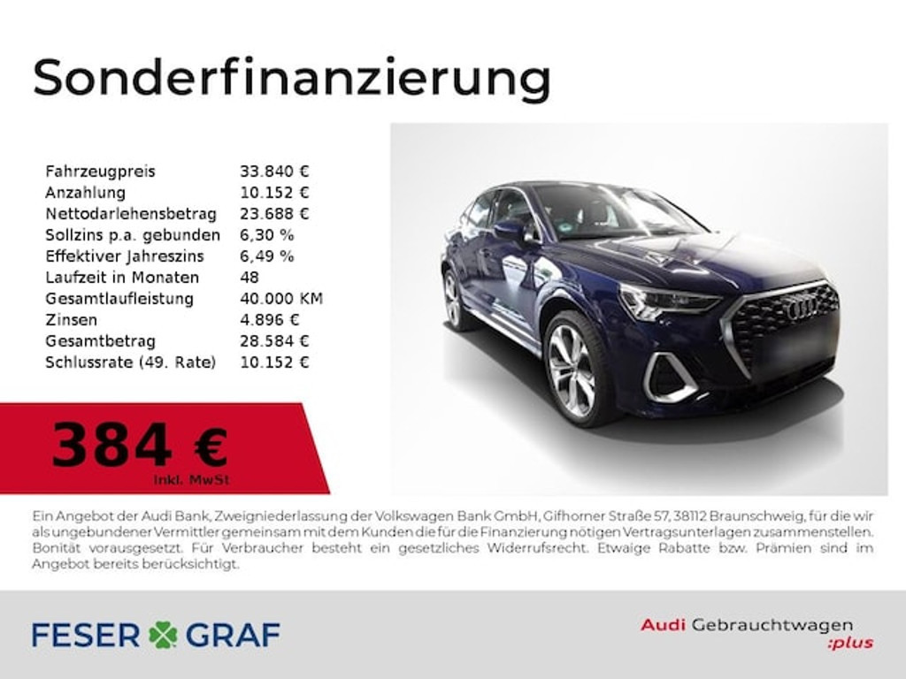 Audi Q3 Sportback S-Line S-Tronic Hybride 45 TFSI