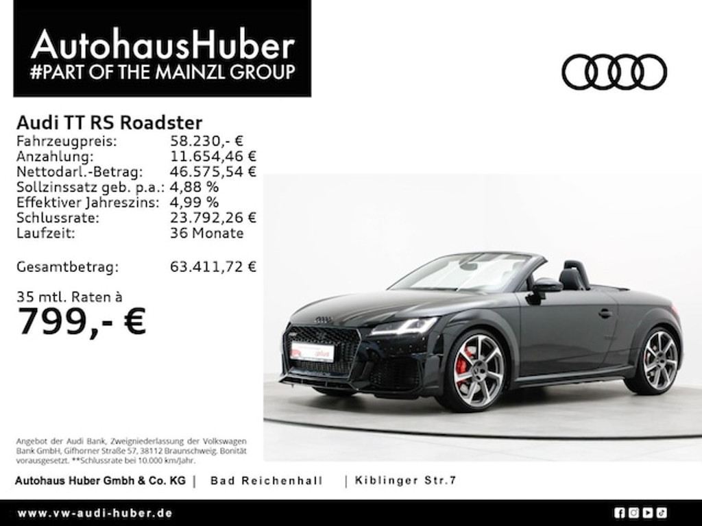 Audi TT RS Roadster Quattro S-Tronic