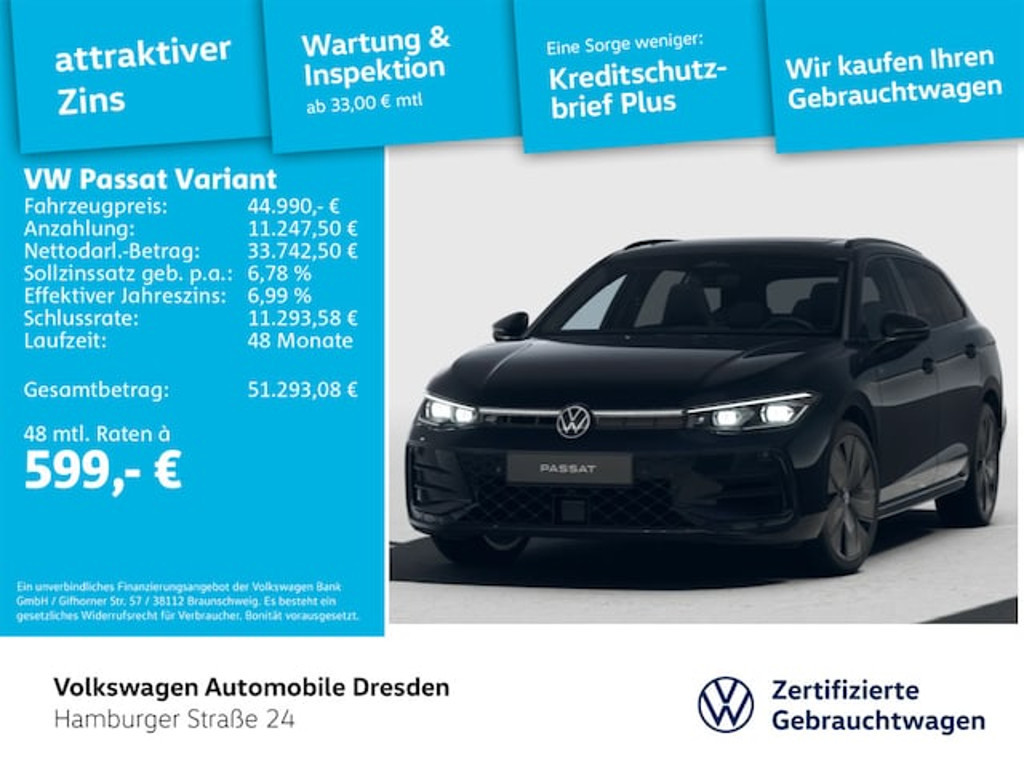 Volkswagen Passat DSG Variant R-Line IQ.Drive 1.5 eTSI