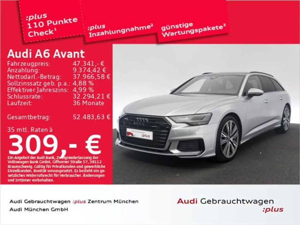 Audi A6 Quattro S-Line S-Tronic 55 TFSI