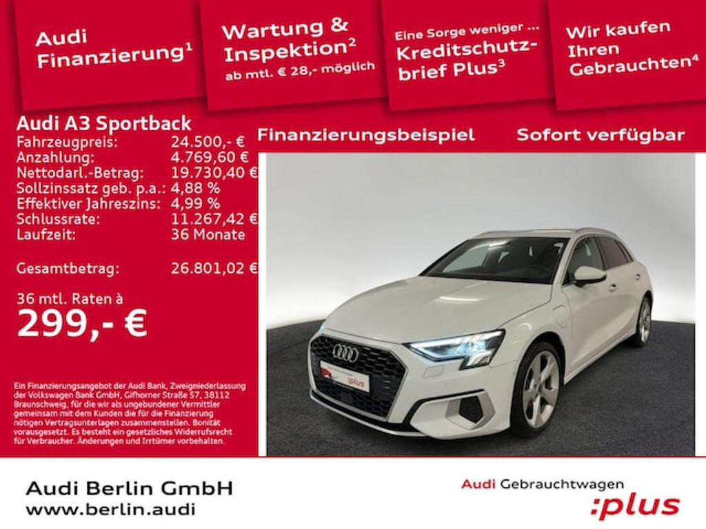Audi A3 Sportback S-Tronic Hybride 40 TFSI