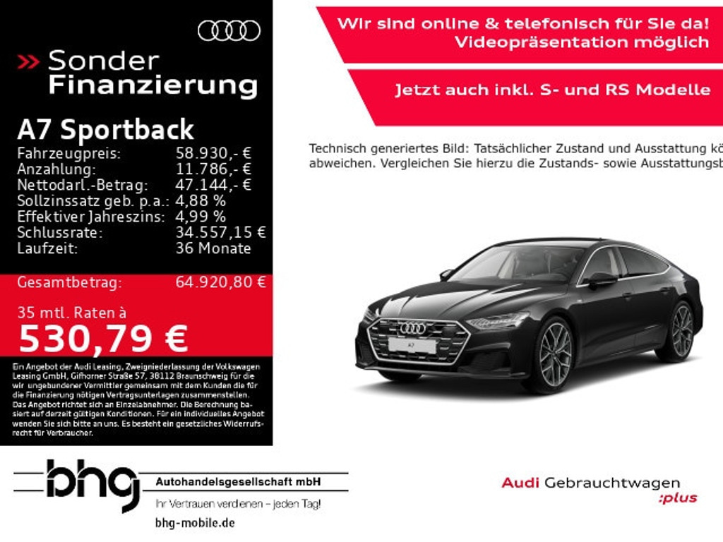 Audi A7 Sportback Quattro S-Tronic 45 TFSI