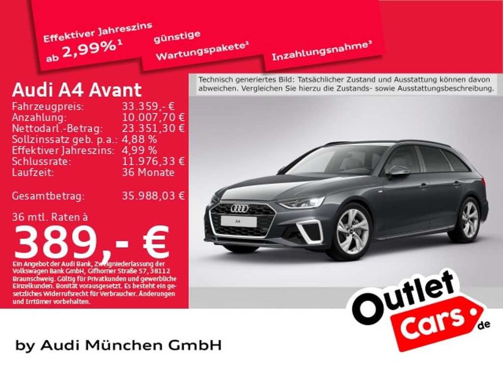 Audi A4 Avant S-Line S-Tronic 40 TFSI