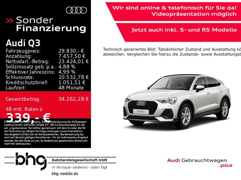 Audi Q3 Sportback S-Tronic Hybride 45 TFSI