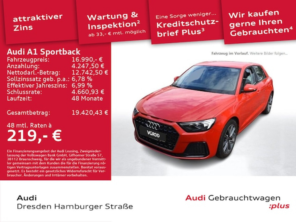 Audi A1 Sportback 25 TFSI