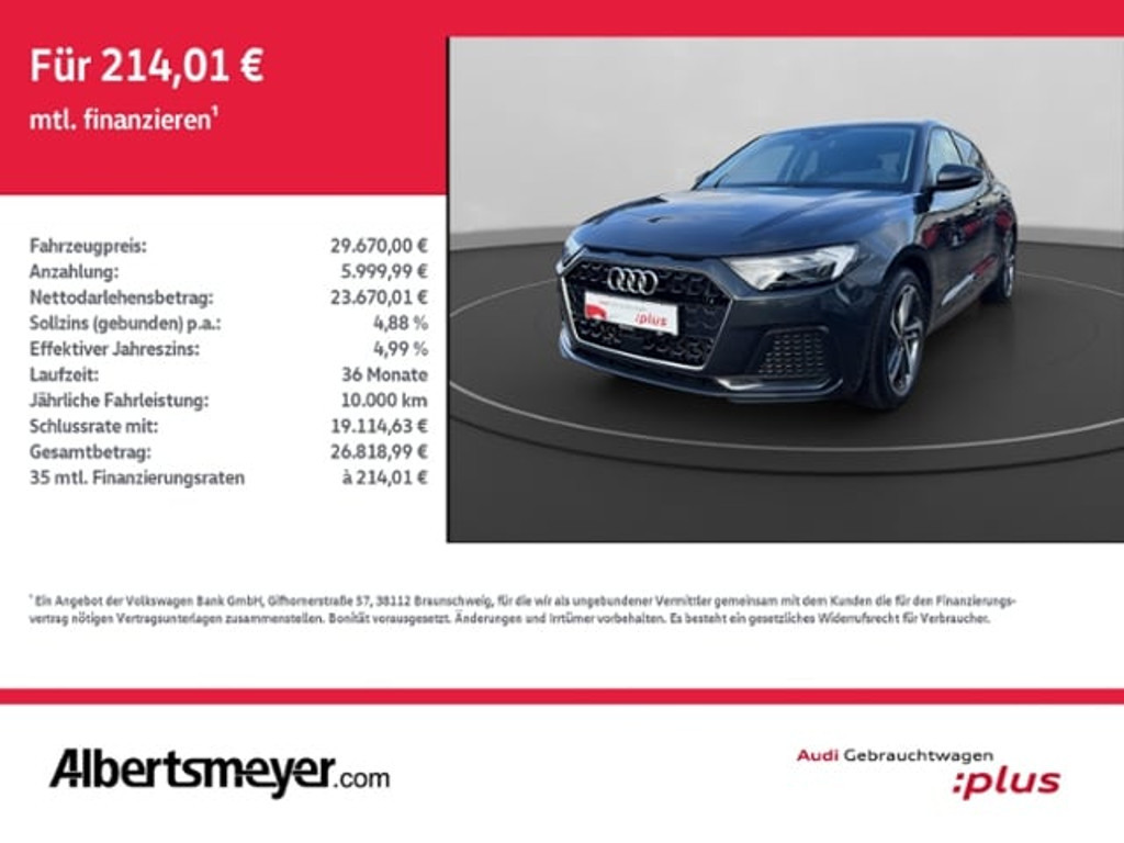 Audi A1 Sportback S-Tronic 30 TFSI