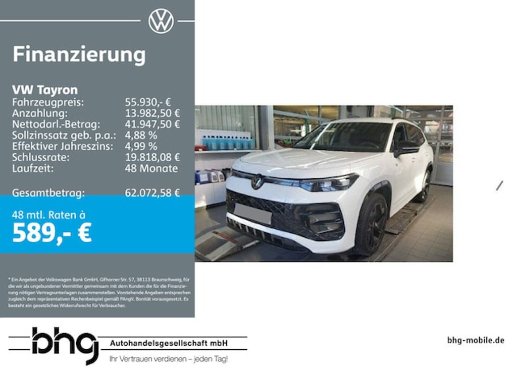 Volkswagen Tayron 4Motion DSG R-Line 2.0 TDI