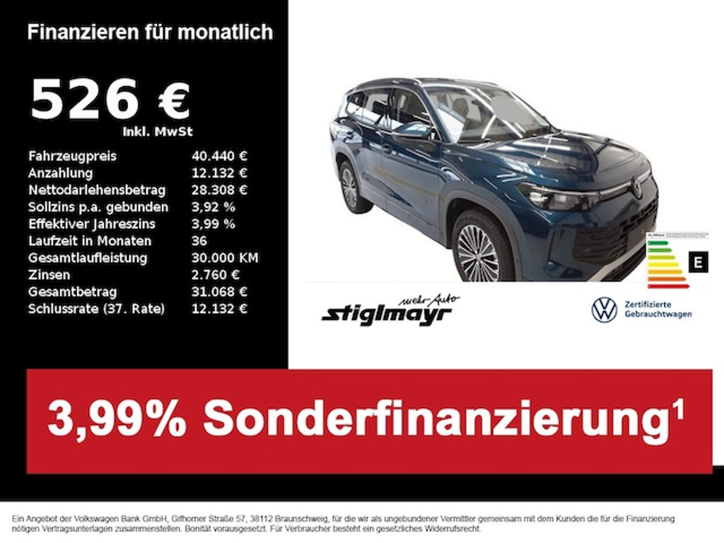 Volkswagen Tayron DSG Life 2.0 TDI