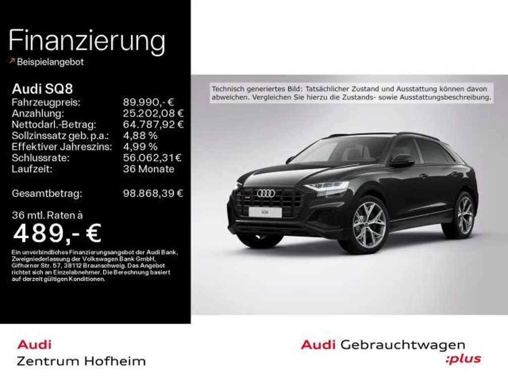 Audi SQ8 *B&O*HUD*Pano*Matrix*Virtual*Navi+*Kamera*Tou
