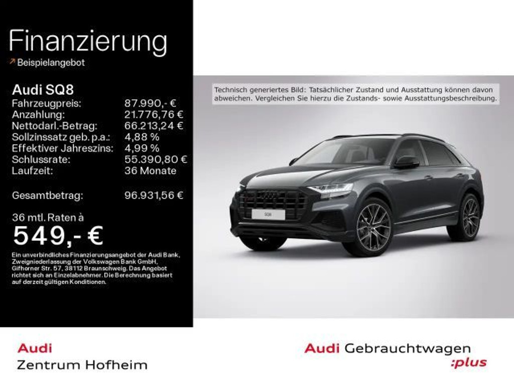 Audi SQ8 *Air*B&O*Pano*Matrix*Virtual*Navi+*Kamera*Tou