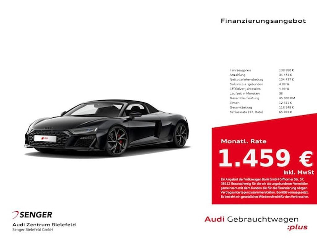 Audi R8 Spyder S-Tronic V10 Performance