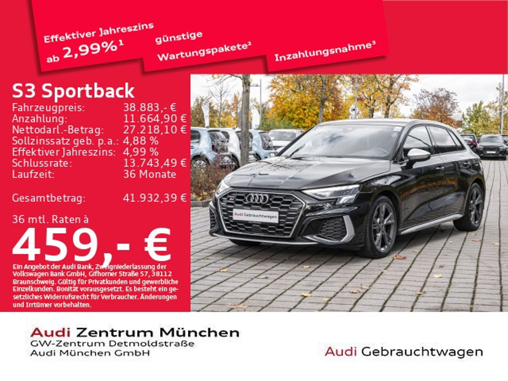 Audi S3 Sportback Quattro S-Tronic