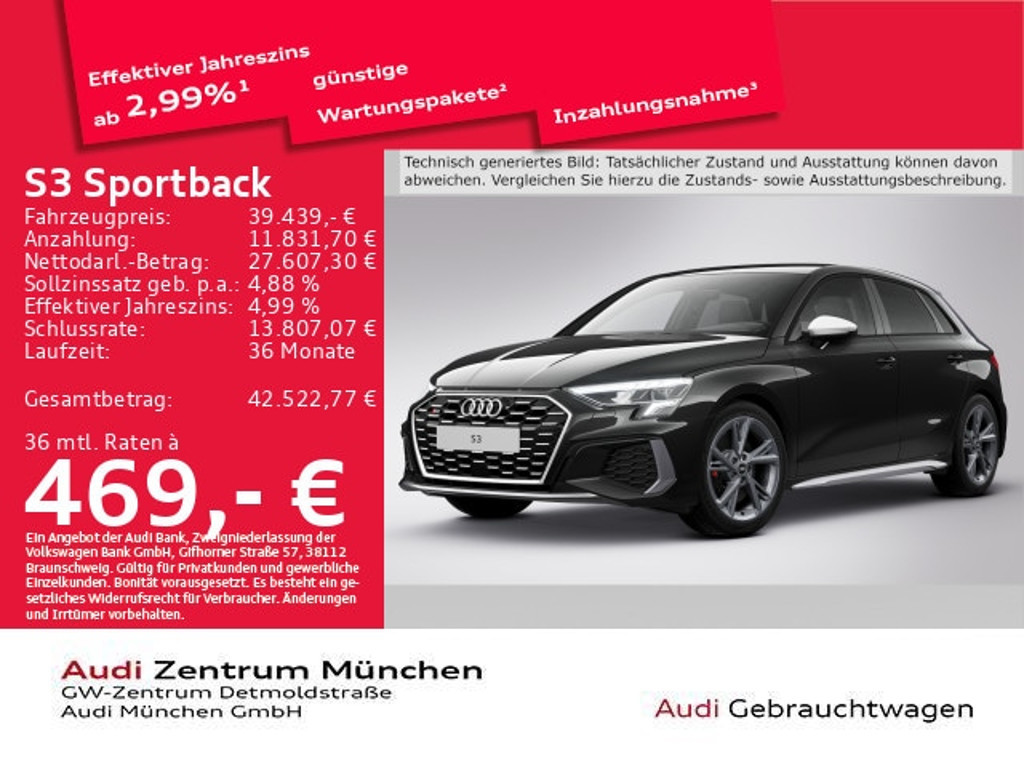 Audi S3 Sportback Quattro S-Tronic
