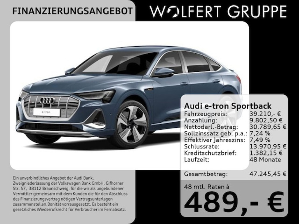 Audi e-tron Sportback Quattro 55