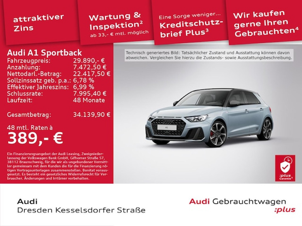 Audi A1 Sportback S-Tronic 40 TFSI