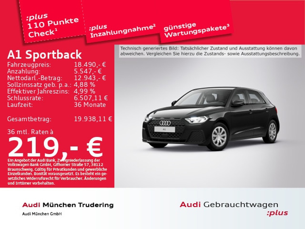 Audi A1 Sportback S-Tronic 25 TFSI