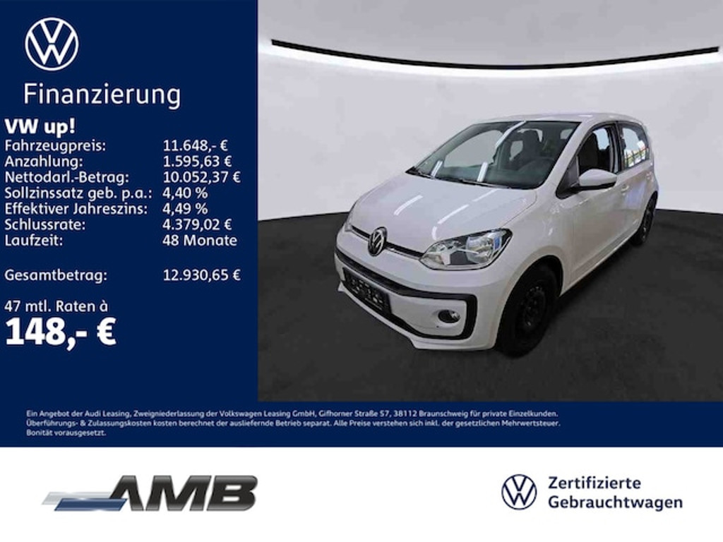 Volkswagen up! up! 1.0 Sitzhzg/Klima/4Türen