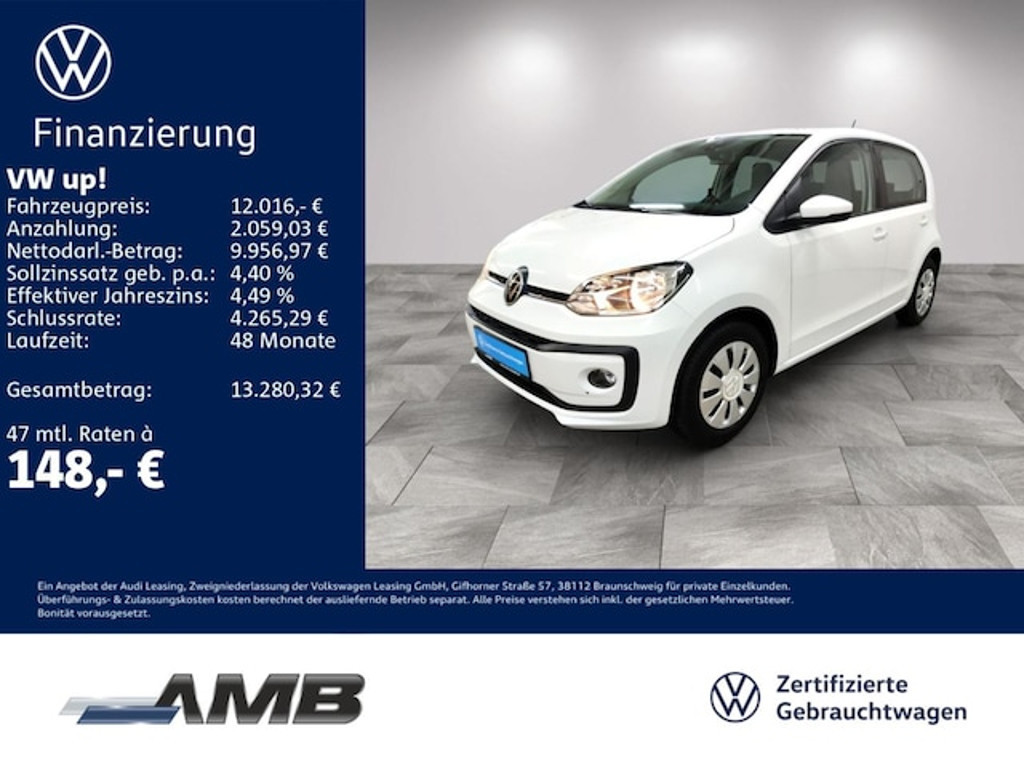 Volkswagen up! up! 1.0 Navi/Sitzhzg/Climatronic/4Türen