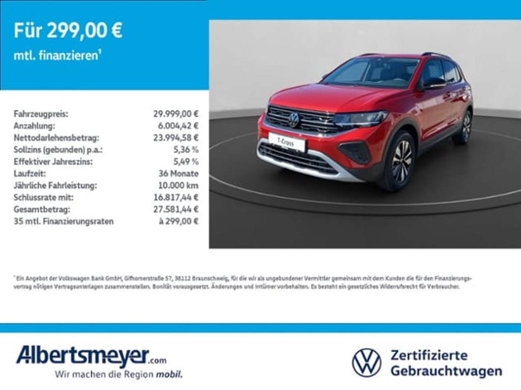 Volkswagen T-Cross DSG 1.0 TSI