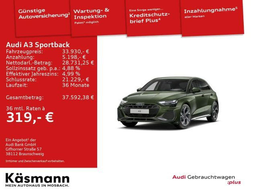 Audi A3 Sedan S-Line 30 TFSI