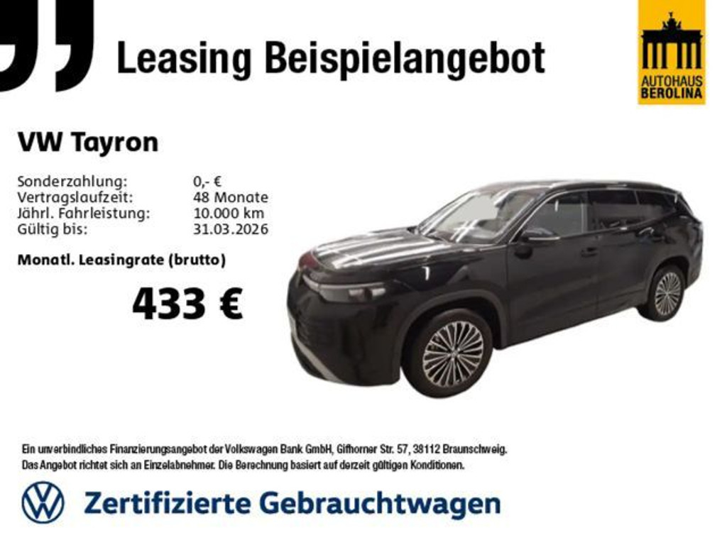 Volkswagen Tayron DSG Life 1.5 eTSI
