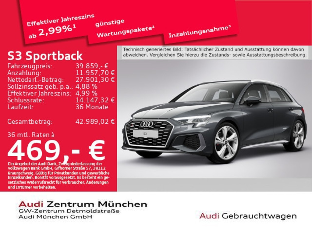 Audi S3 Sportback Quattro S-Tronic