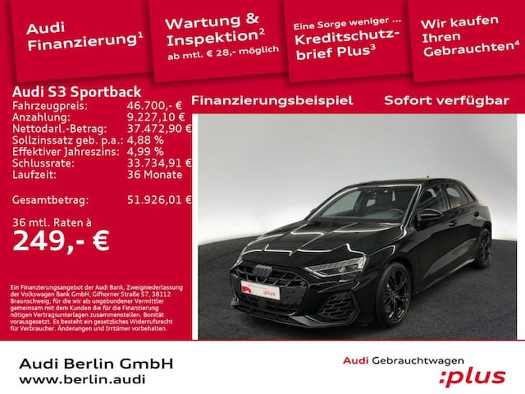 Audi S3 Sportback Quattro S-Tronic
