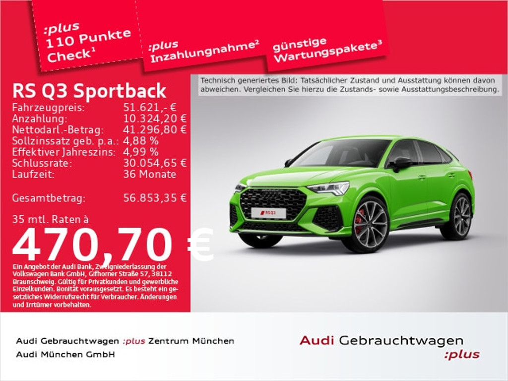 Audi RS Q3 Sportback Quattro S-Tronic