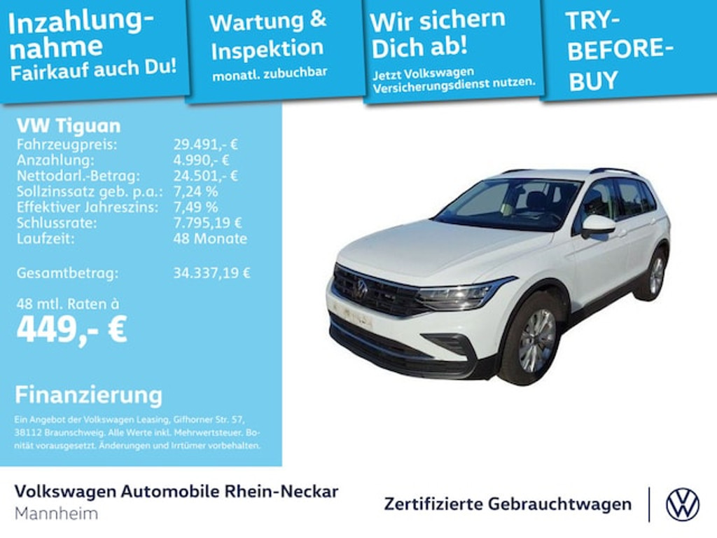 Volkswagen Tiguan DSG Life 1.5 TSI