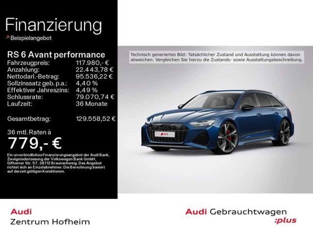 Audi RS6 *280 km/h*B&O*Standh*Laser
