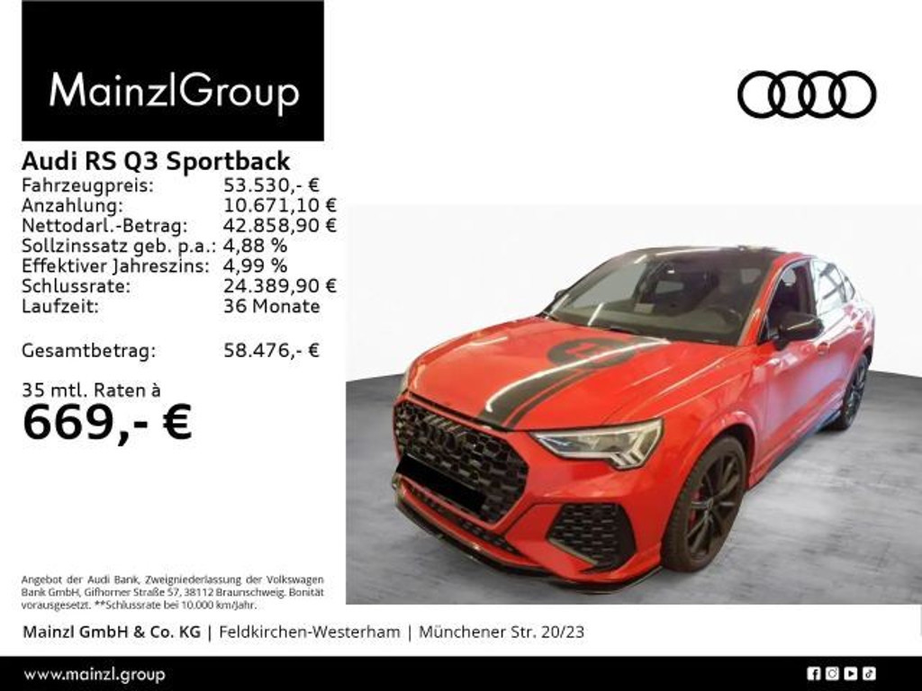 Audi RS Q3 RS-Abgas 360° SONOS AHK Pano SHZ