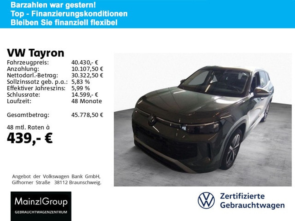 Volkswagen Tayron DSG Life 1.5 eTSI