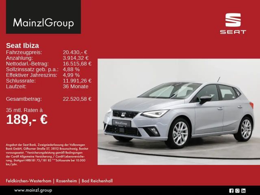 Seat Ibiza FR-lijn 1.0 TSI